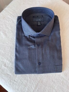 Men’s NWT Joseph Abboud Indigo Blue Non Iron Classic Fit 100%Cotton 19 34/35
